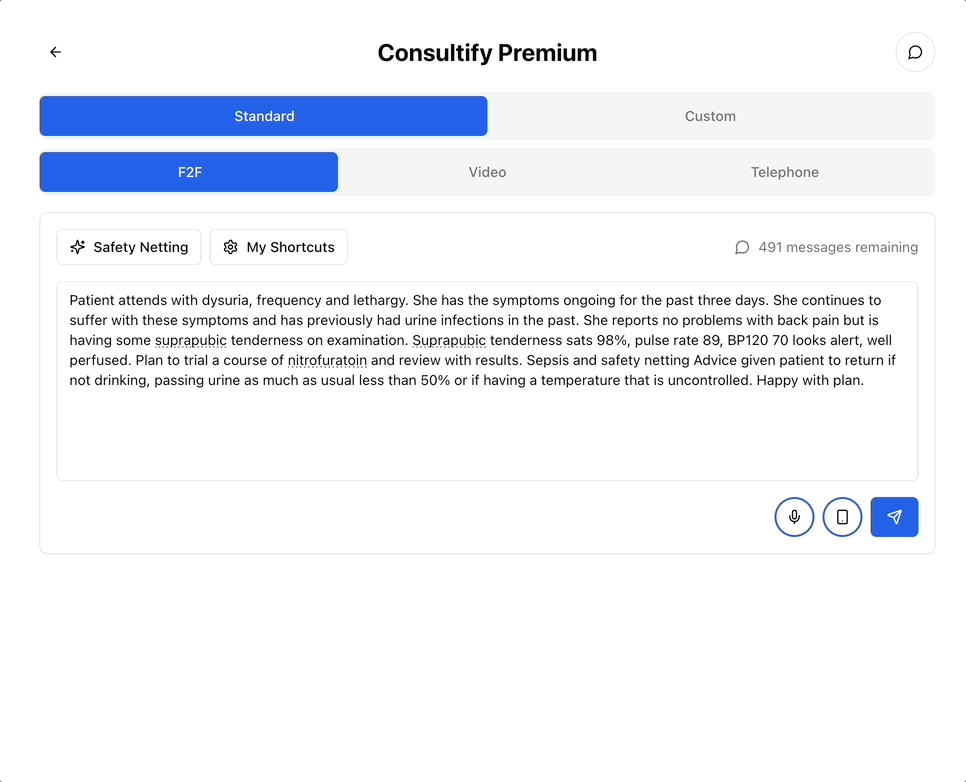 Consultation AI formatting demonstration